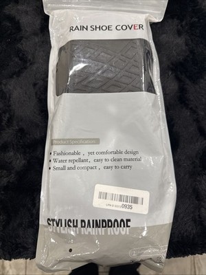 USHTH Black Waterproof Rain Boot Shoe Cover (1 Pair) - X-Large - NEW