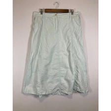 Talbots 100 Linen Midi Skirt Women 14 Paneled A-Line Pockets Casual Summer