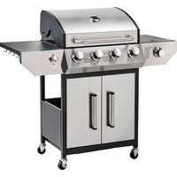 Bbq Gasgrill Flamemaster Pro 4 Brenner Seitenbrenner Edelstahl Grill Grillwagen
