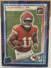 2025 Panini Donruss Optic - Rated Rookie Jalen Royals #251 Purple Shock Prizm RC