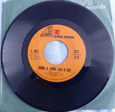 T. REX, BANG A GONG (GET IT ON), 1971 US REPRISE LABEL, ROCK, GLAM, EX/VG.