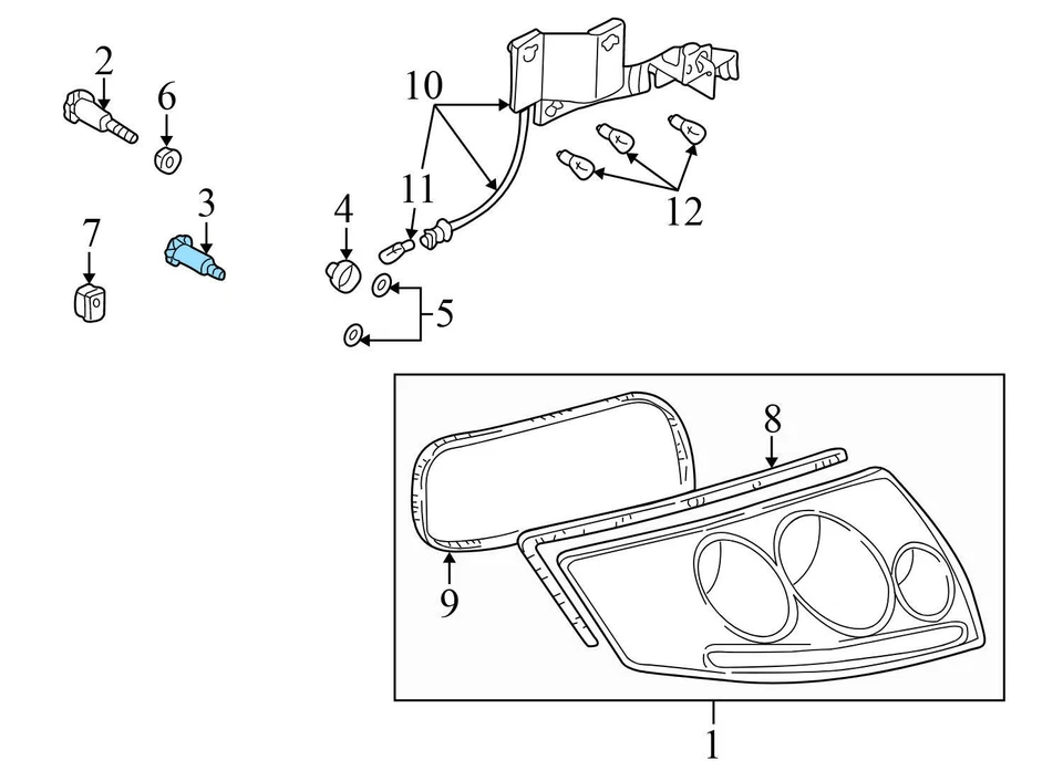 AUDI TT QUATTRO 1999-2006 - Luz trasera/lámpara sujetador tornillo 8N0863536A Foto 3 de 4