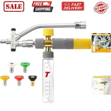 Foam Cannon Dual Connector, Mini Foam Cannon for Pressure Washer, 5 Power Was...