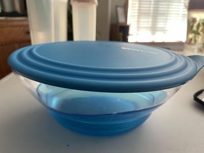 Tupperware Elegant Serving Salad Bowl 2.3 L / 9.75 cup Storage Serveware Blue