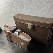 Vintage Polaroid Land Camera With Original Leather Case Great Display.