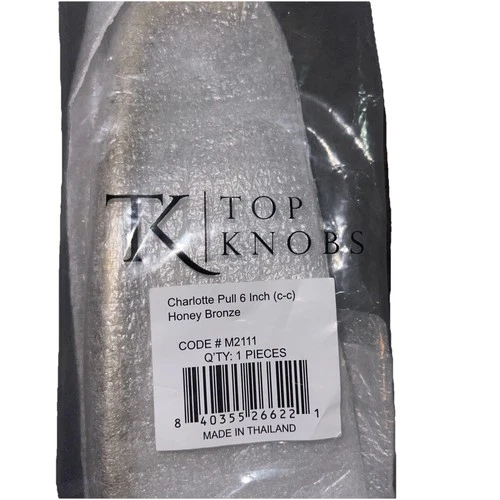 Charlotte 6" Center to Center Bar Pull Honey Bronze M2111 New - Picture 2 of 2