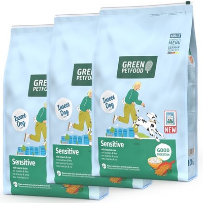 Green Petfood Sensitive with Insects & Rice | 3 x 10 kg