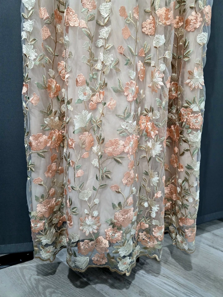 Anthropologie BHLDN - Embroidered Anthropologie Shannon Dress - Floral Gown  - Image 4 of 4