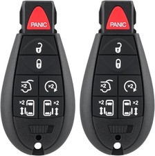 GZXNKEY 2PCS Key Fob Replacement for Dodge Grand Caravan 2008 2009 2010 Black