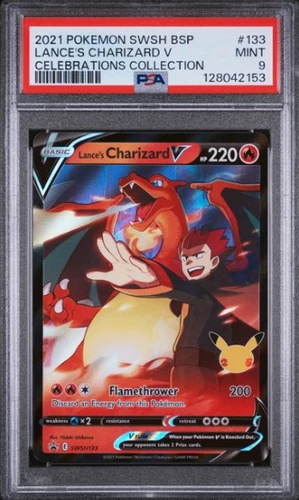 Pokemon PSA 9 Lance's Charizard V SWSH133 SWSH: Sword & Shield Promo Cards Holo