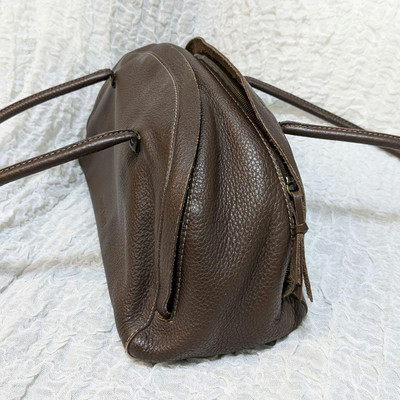 miu miu Archive Hand Bag Double Boston Bag Leather Brown 00s miu miu Archive Hand Bag Double Boston Bag Leather Brown 00s