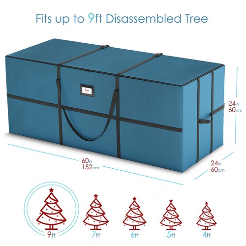 Christmas Tree Storage Bag Extra Wide Opening Heavy Duty with Handles Up to 9 FT - Picture 5 of 25