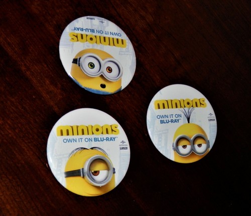 MINIONS PINS PROMO BUTTONS WALMART NOT FOR SALE EMPLOYEES ONLY set of 3 - 第 1/10 張圖片