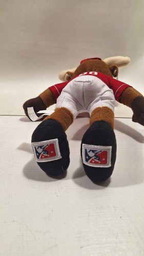 Tacoma Rainiers Rhubarb Moose Mascot By Mascot Factory 11" Plush (Red Shirt) - Picture 4 of 5