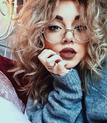 80s Vintage BOHO Style ROUND Circle Metal Aviator Clear 80s Vintage BOHO Style ROUND Circle Metal Aviator Clear