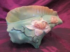 Vintage ROSEVILLE Magnolia planter vase Conch Shell 9.5" 454-8