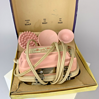 Vintage Handy Hannah Pink Vibrator Massager & 3 Attachments #1295V Electric  | eBay