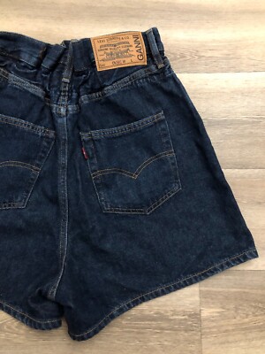 GANNI ×Levis デニム ショートパンツ　S LEVIS x GANNI Designer Collaboration Baggy Paper Bag DENIM SHORTS