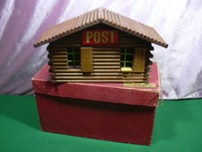 SOLDATINI TOY SOLDIERS 1/32 '60 H. 12 cm LEGNO WOOD POST FOR WESTERN TOWN W/BOX