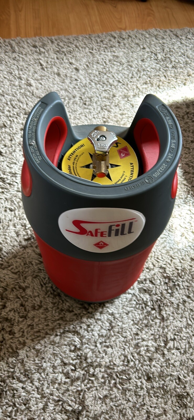 Safefill Gas Bottle Refillable Gas Cylinder Large 10kg eBay