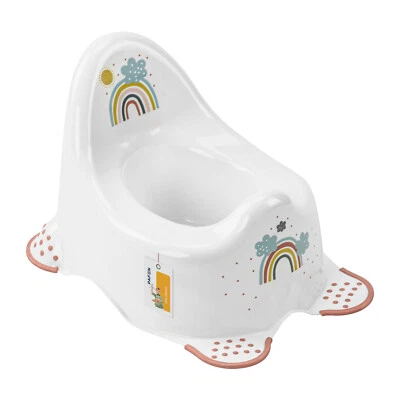 Töpfchen Hippo weiss für Babys und Kinder stabiler Babytopf Anti-Rutsch RAINBOW - Bild 1 von 4