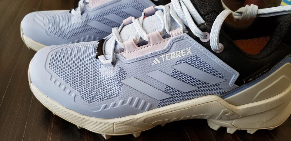 Adidas Women Terrex Swift R3 GTX Blue Dawn Coral Fusion Hiking Shoes Size US 8 - Image 3 of 4