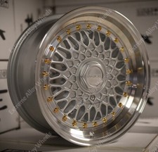 Alloy Wheels 15" DRRS For Volkswagen 4 Stud 4x100 Silver Gs