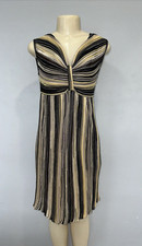 M MISSONI MULTI COLOR KNIT SLEEVELESS STRETCH CASUAL DRESS Sz 42 MADE IN ITALY