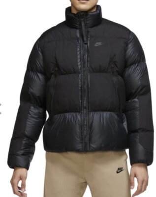 nike padded jacket mens black