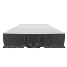 ProX XSQ-SKIRT40 Polyester 40" Black Fabric Stage Skirt for XSQ-Stages idjnow