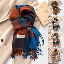 Women Long Warm Tartan Plaid Wraps Shawl Stole Scarf Scarves Winter Neckerchief 