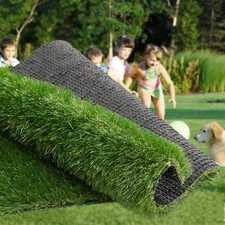 Custom Artificial Grass Mat Synthetic Landscape Fake Lawn Pet Dog Turf Garden