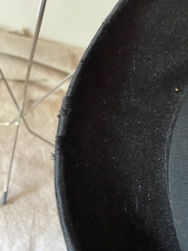 Antique Bowler Hat Black Derby United Hatters of North America 7 1/8 1896-1934 - Picture 8 of 10