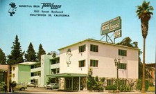 Hollywood, California, Travel Lodge, Sunset-LA Brea, Vintage Postcard 2488