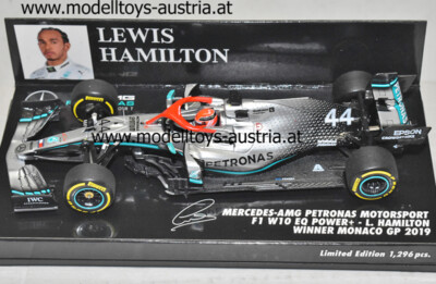 Mercedes W10 EQ Power+ 2019 Lewis HAMILTON Sieger MONACO GP Monte Carlo 1:43 PMA