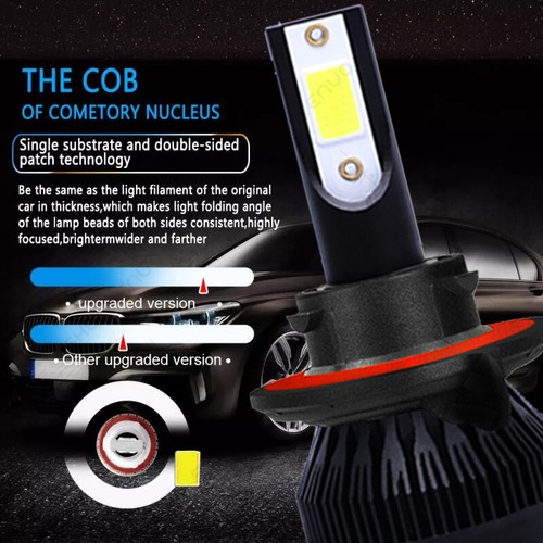 For Dodge Challenger 2008-2014 4X 8000K COB LED Headlight Hi/Lo Beam + Fog Light - Foto 9 di 12