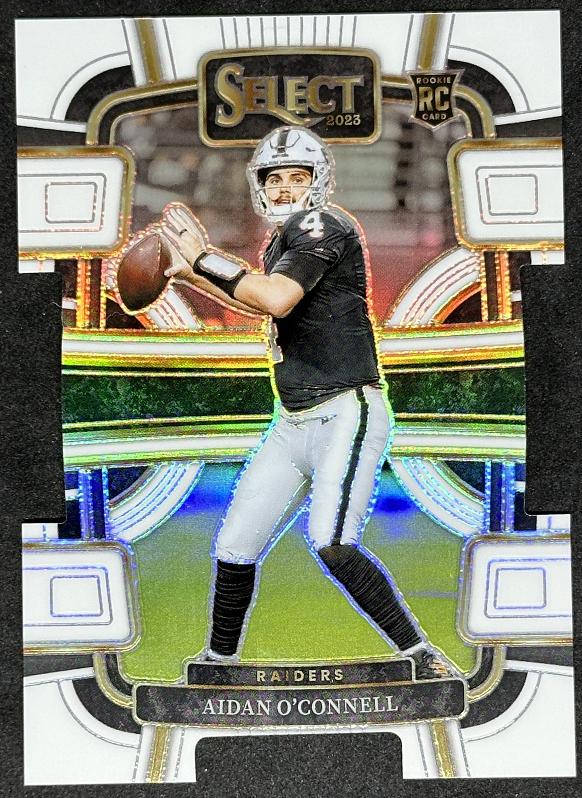 2023 Panini Select Aidan O’Connell White Die Cut Prizm Concourse Rookie RC /199