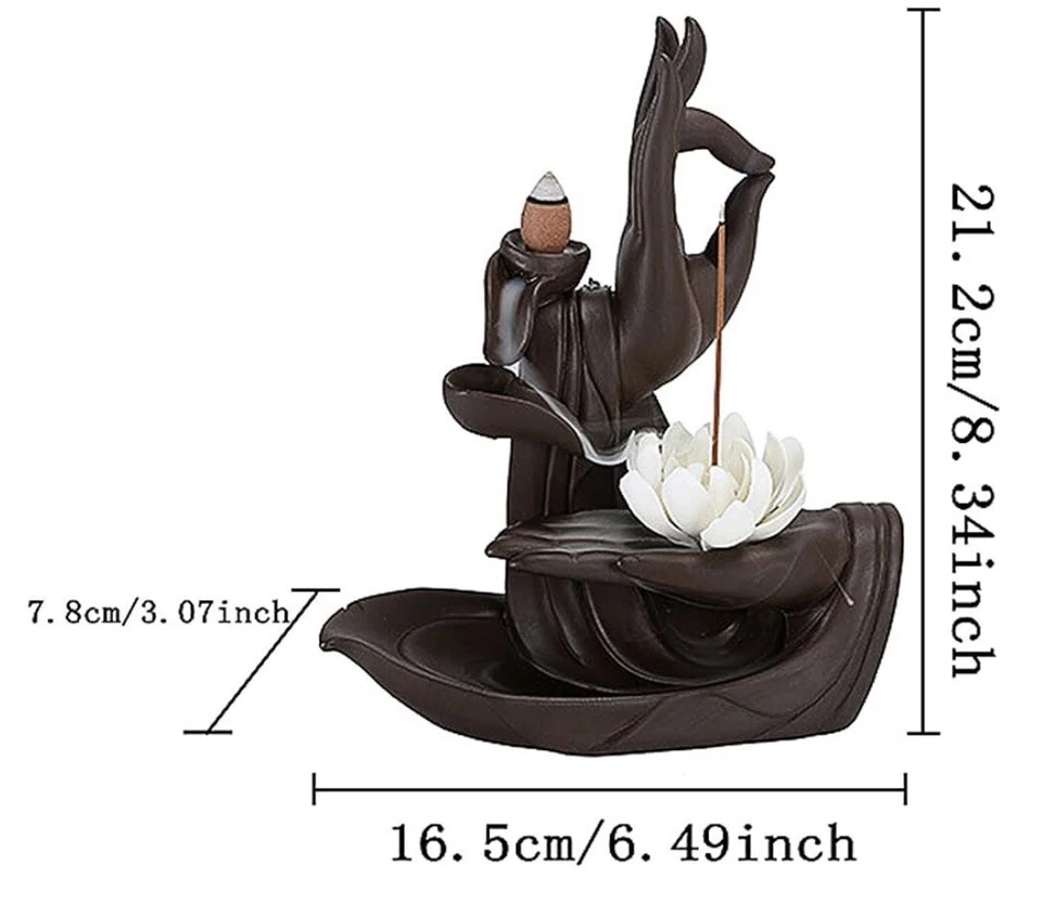 Bruciatore di incenso di riflusso con Cono di incenso 10pcs - Immagine 4 di 4