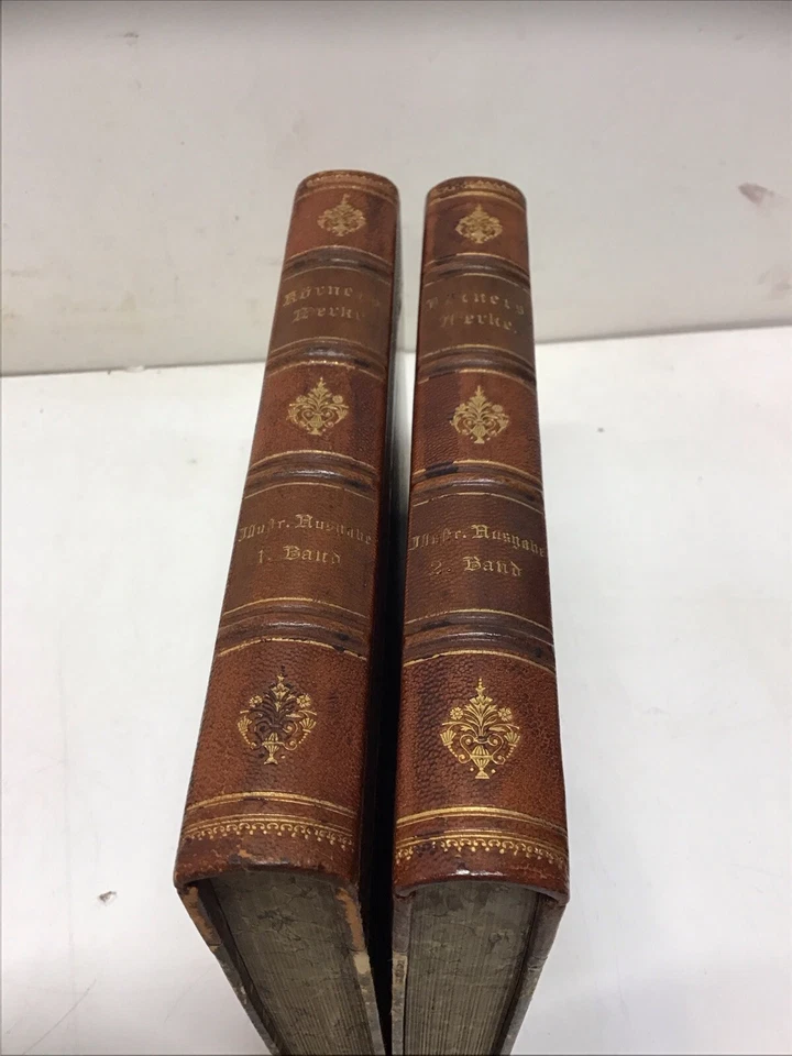 1890 Leather 2 Vol. Theodor Körner s sämmtliche Werke. Erste illustrierte Ausgab - Image 2 of 4