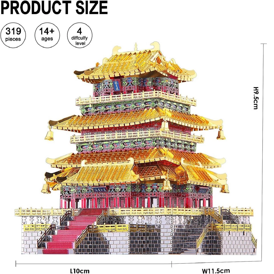 Rompecabezas 3D Piececool para adultos lofts antiguos rompecabezas de metal arquitectónico Foto 4 de 4