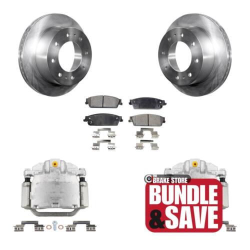 Rear Disc Brake Caliper Rotors And Semi-Metallic Pads Kit For Hybrid