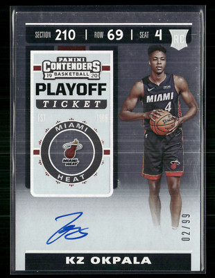 KZ Okpala 2020 Contenders Playoff Ticket RC Auto 2/99
