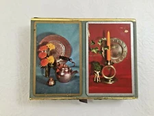 VINTAGE Congress 606 Dual Playing Cards Silver Tray