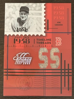 Joe CRONIN 2005 Leaf Century Collection Timeline Threads Jersey  SS  Relic 21/38