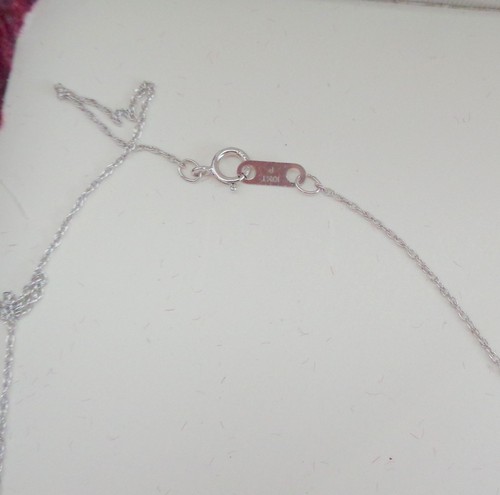10KT WG PENDANT W, PINK TOPAZ & DIAMOND ACCENT 16" WHITE GOLD CHAIN - 第 3/4 張圖片