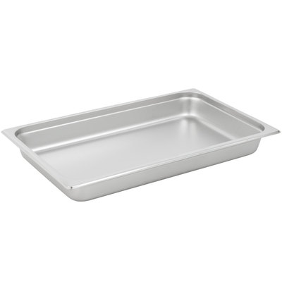 Full Size 2 1/2'' Deep Stainless Steel Hotel Food Pan for 8 Qt. Chafing Dishes