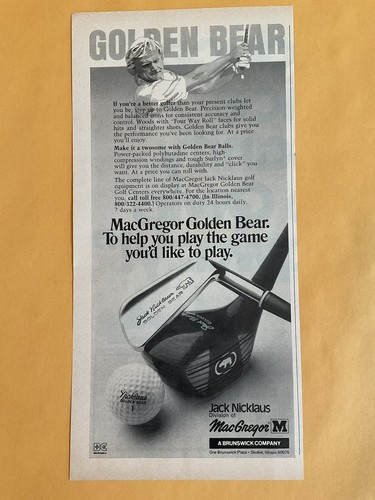 Wedge MacGregor Jack Nicklaus Golden Bear – Tour Flight, Tige Acier, Poignée D'origine