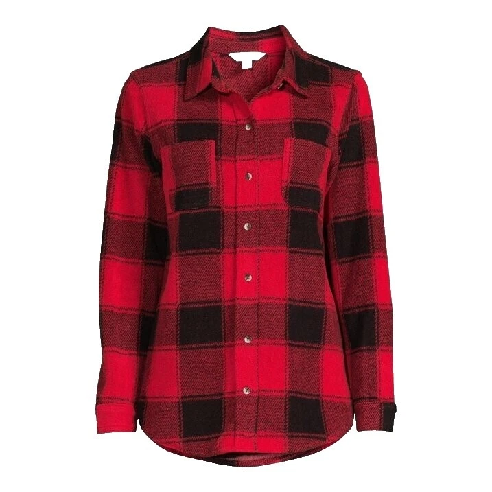 Polyester Plaid Tops for Women