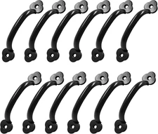 Bivethoi 12 Pcs Barn Door Handles, Metal Door Handle Black, Gate Pull Handle for