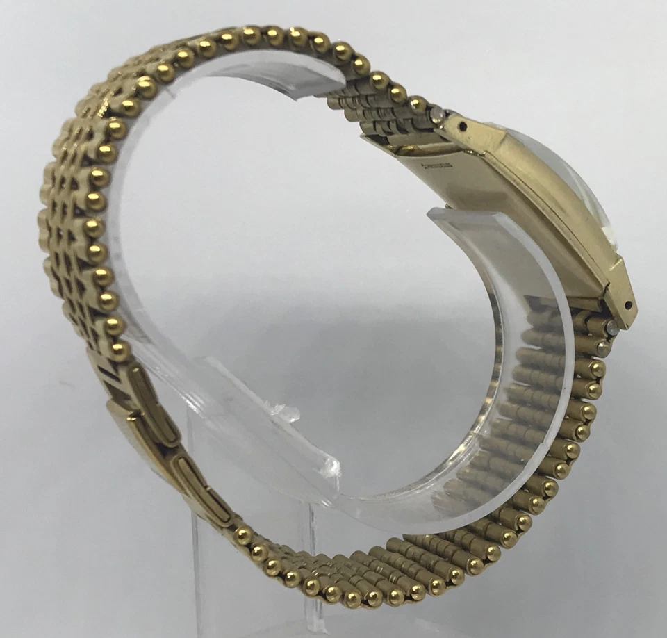 Reloj Lord Elgin Vintage Oro Amarillo 14K Relleno Cuerda 23k GP 18mm Pulsera Foto 3 de 4